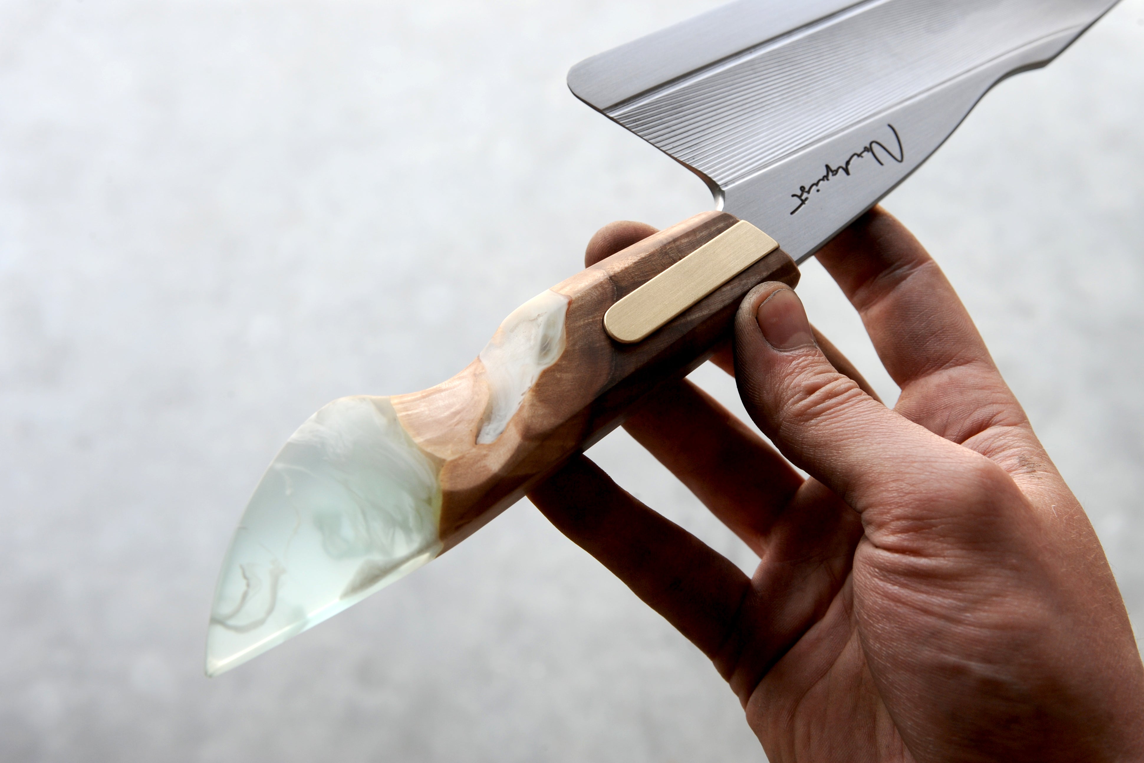 Maple & Resin Harpoon Point Chef's Knife – Nordquist Designs Inc.