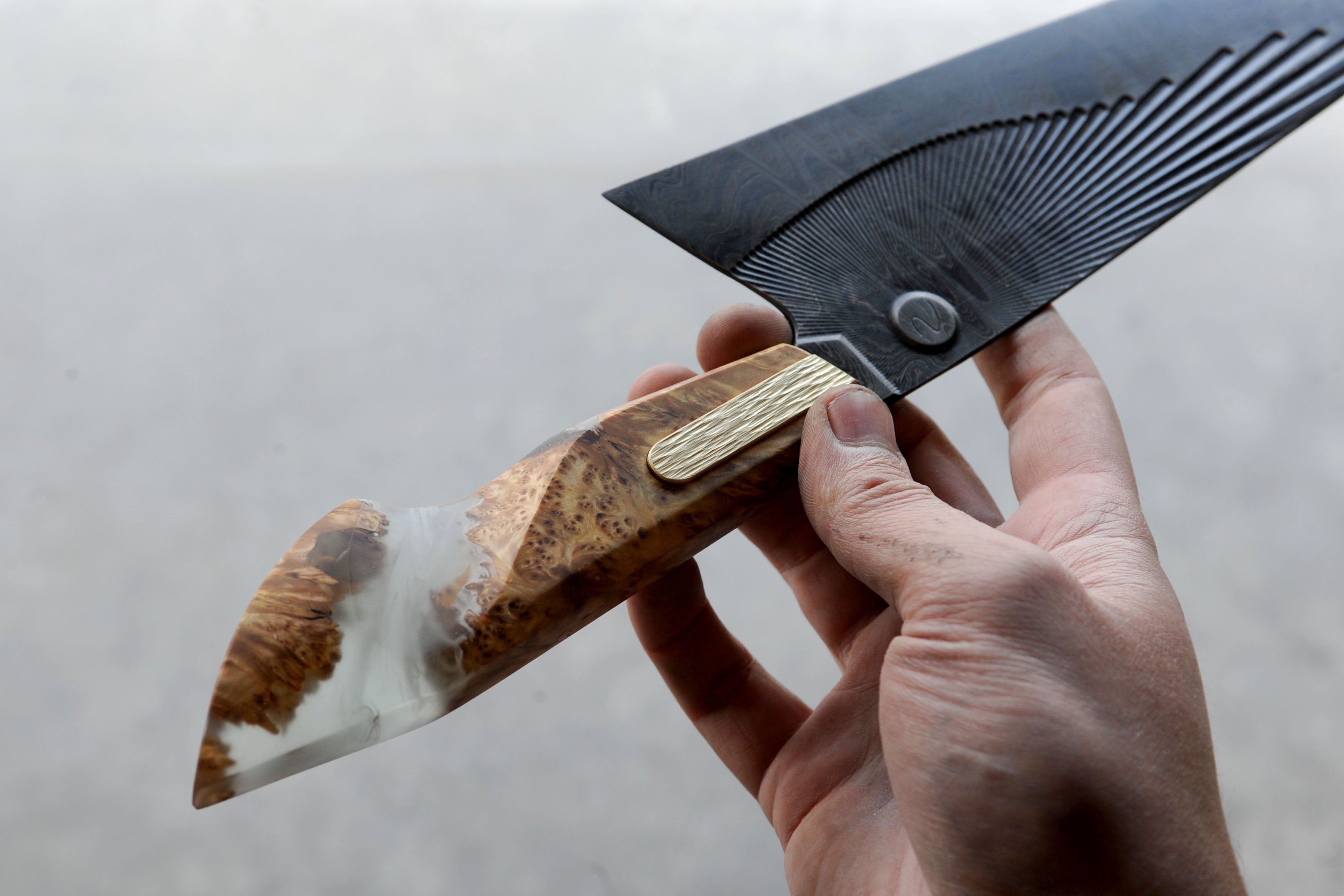 Yellow Cedar Burl Valkyrie Chef's Knife -- Available October 14, 10AM Pacific