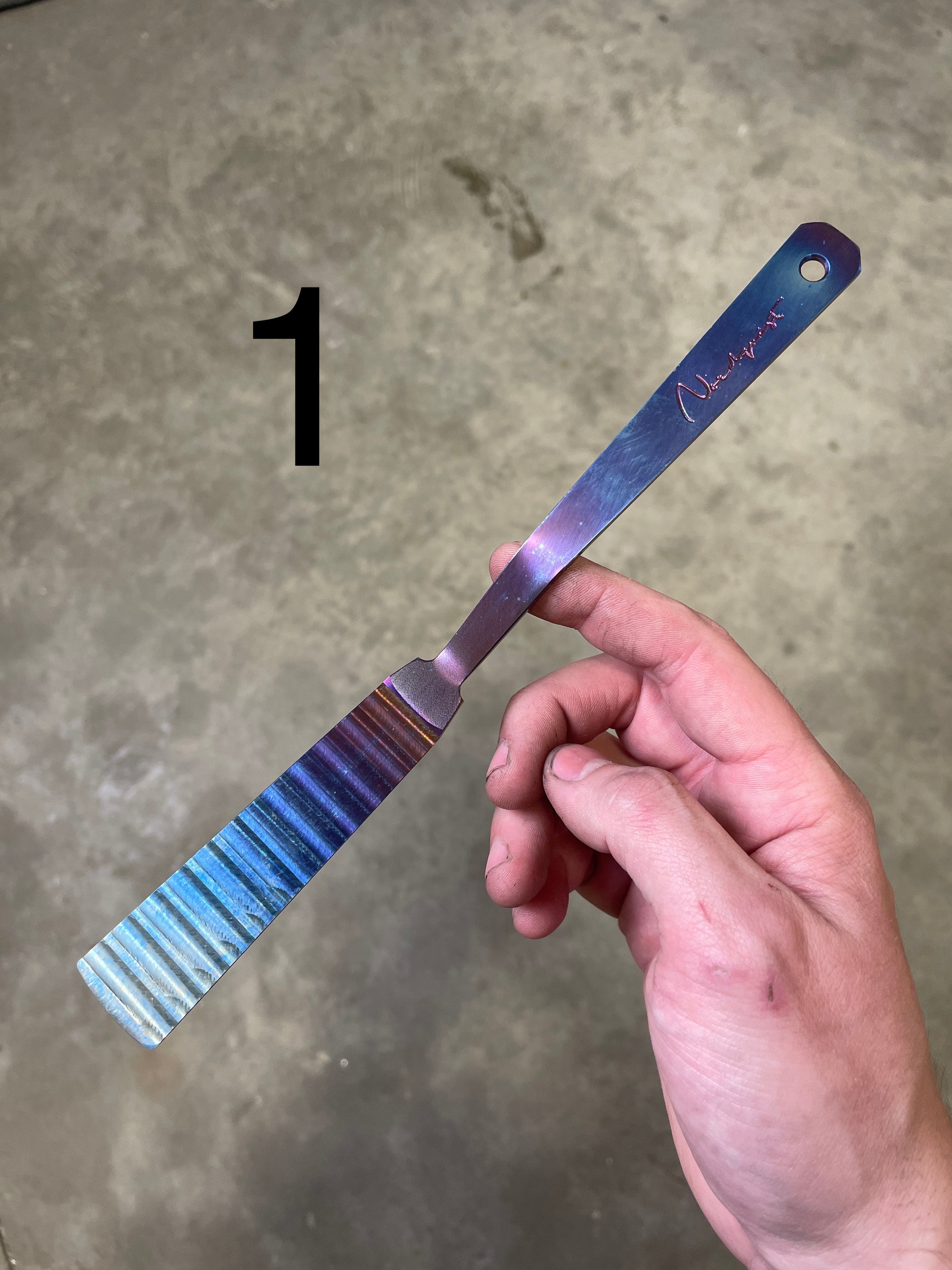 Small Offset Titanium Small Offset Spatula – Nordquist Designs Inc.