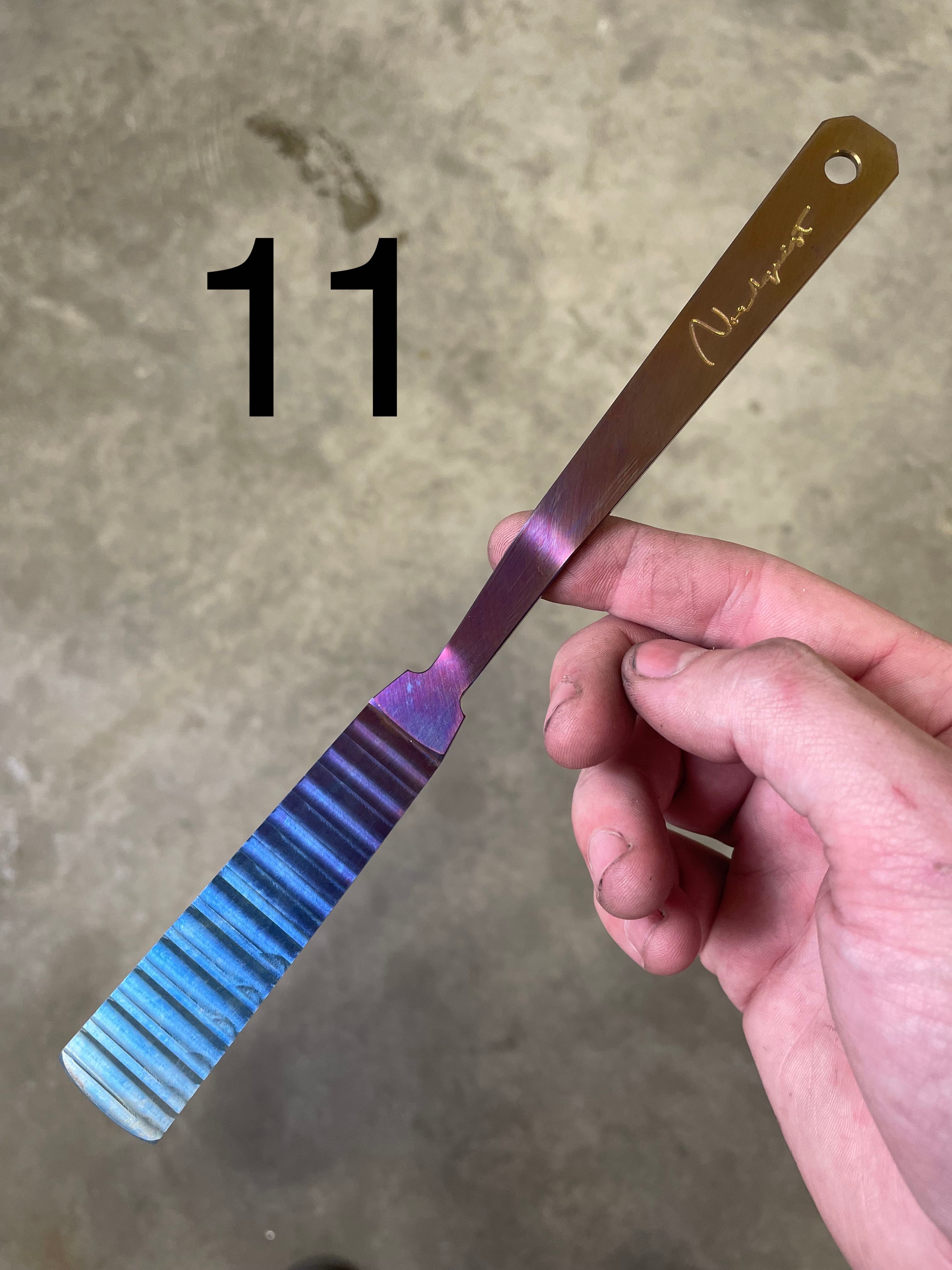 Small Offset Titanium Small Offset Spatula – Nordquist Designs Inc.