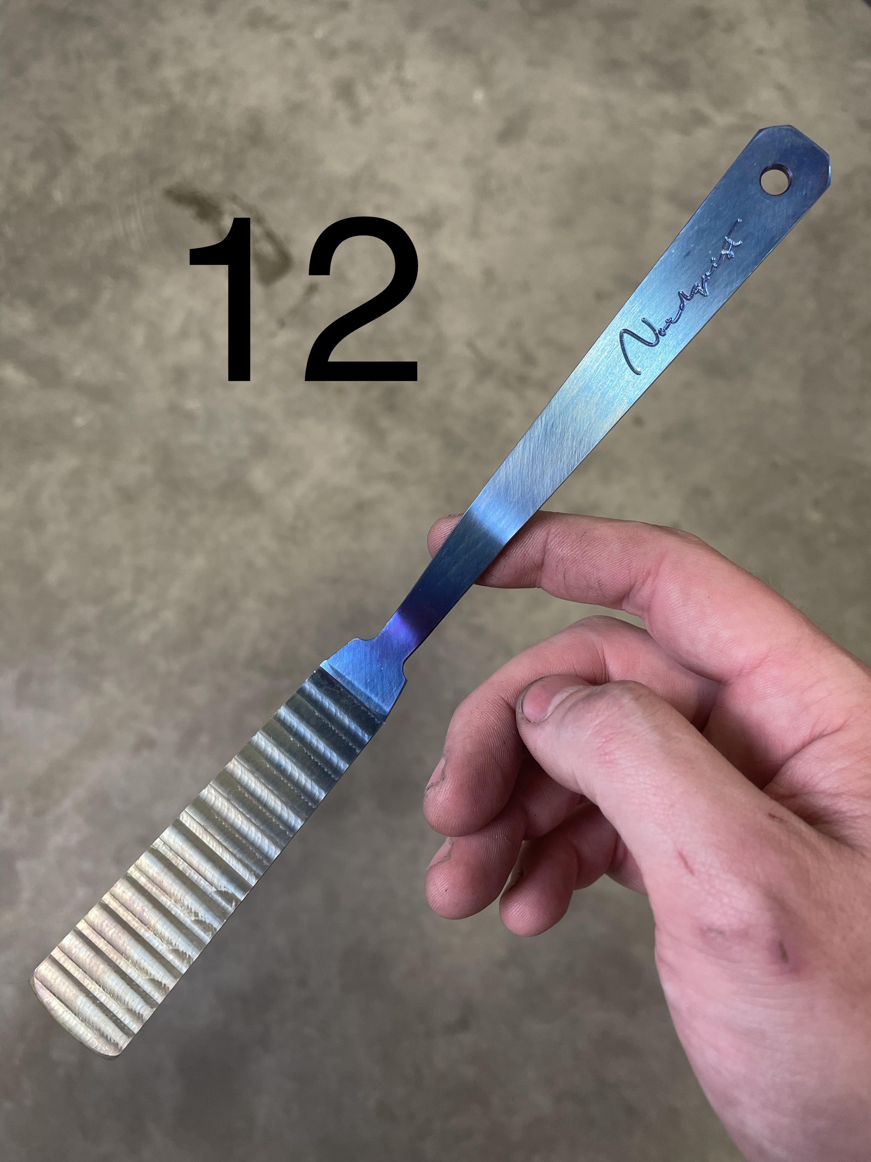 Small Offset Titanium Small Offset Spatula – Nordquist Designs Inc.