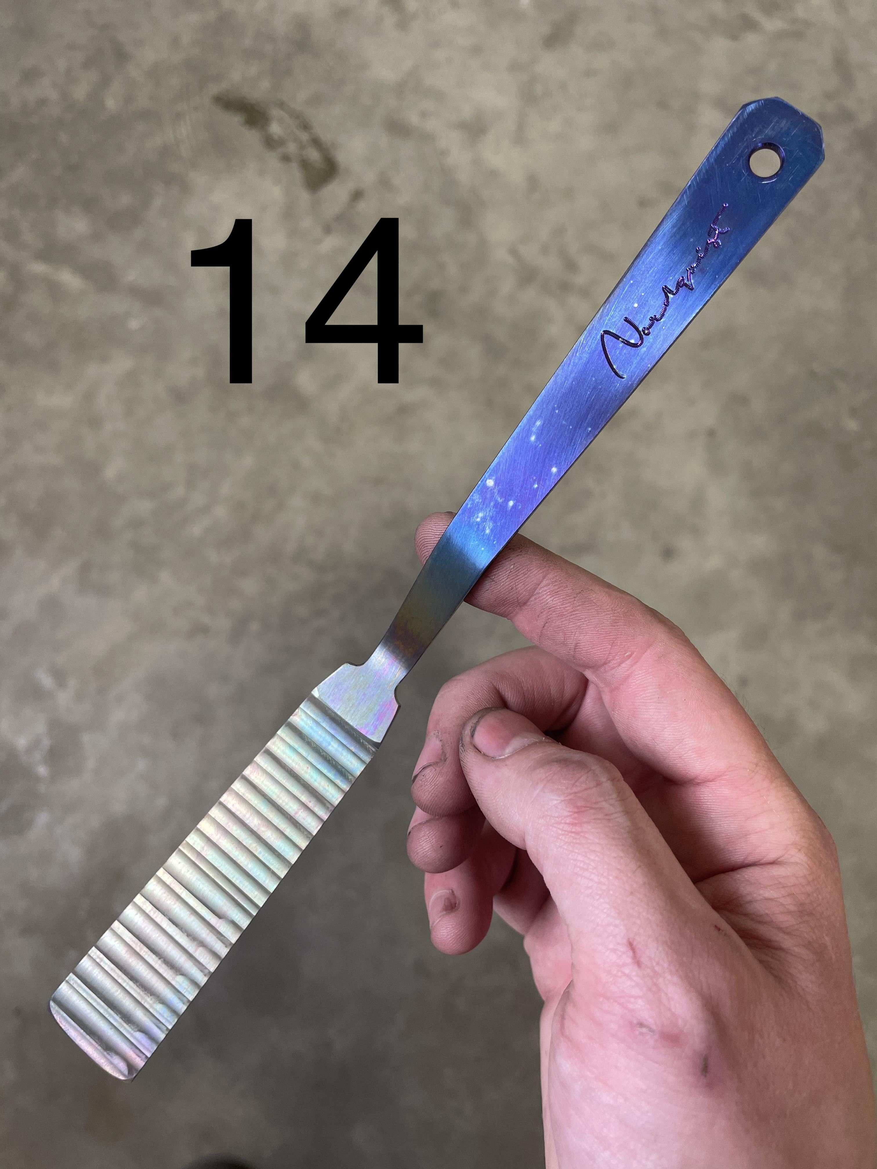 Small Offset Titanium Small Offset Spatula – Nordquist Designs Inc.