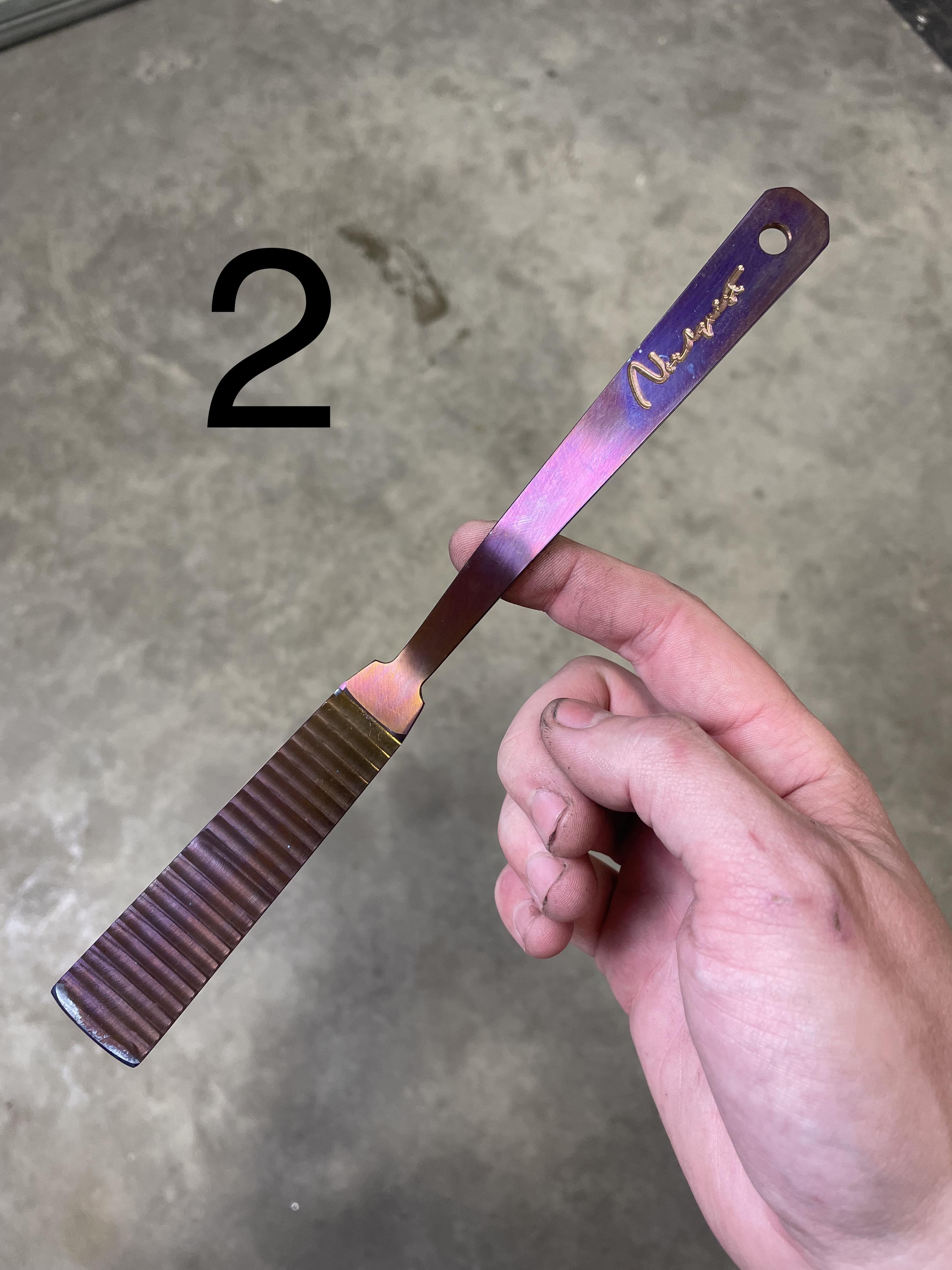 Small Offset Titanium Small Offset Spatula – Nordquist Designs Inc.