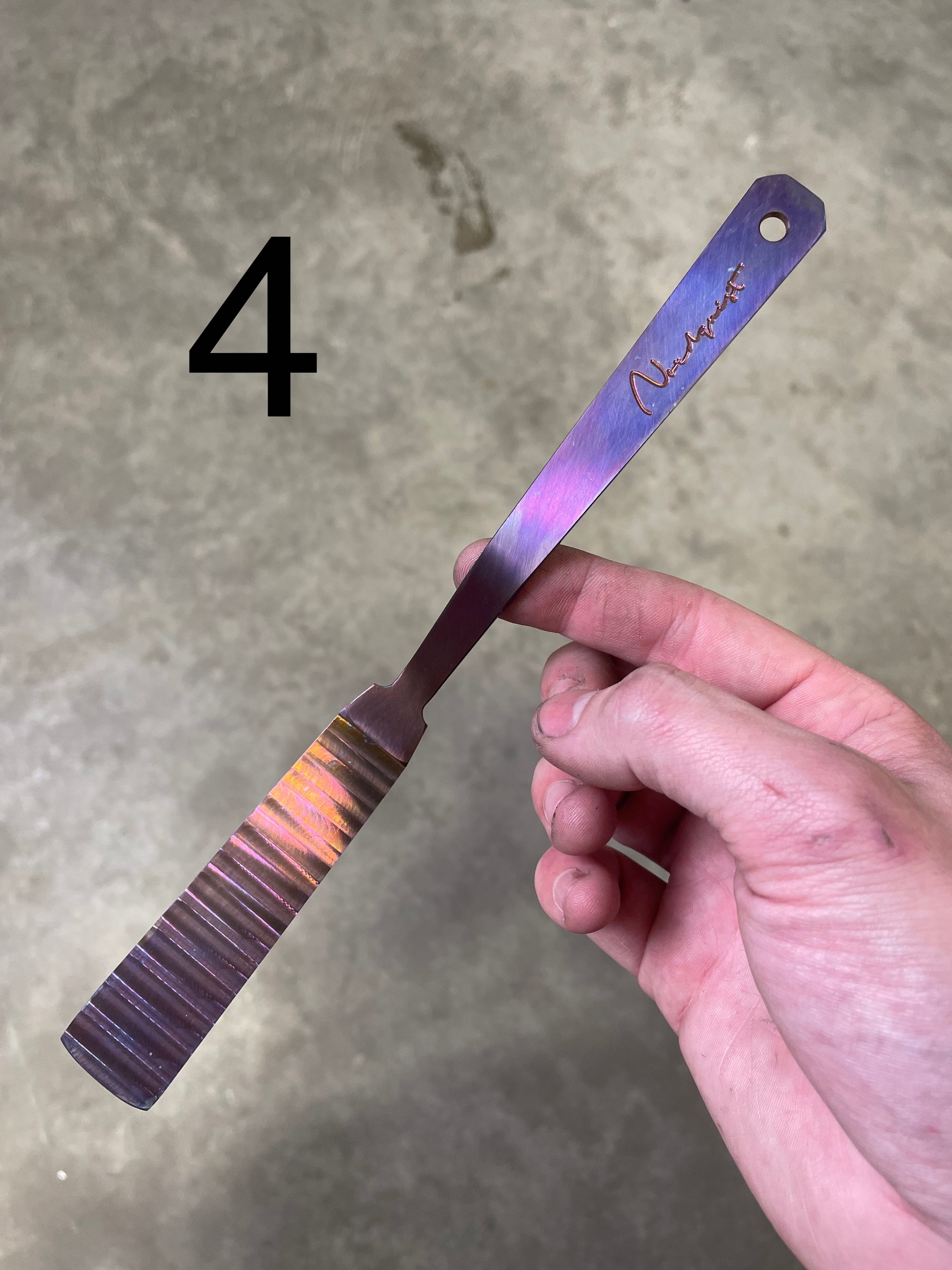 Small Offset Titanium Small Offset Spatula – Nordquist Designs Inc.