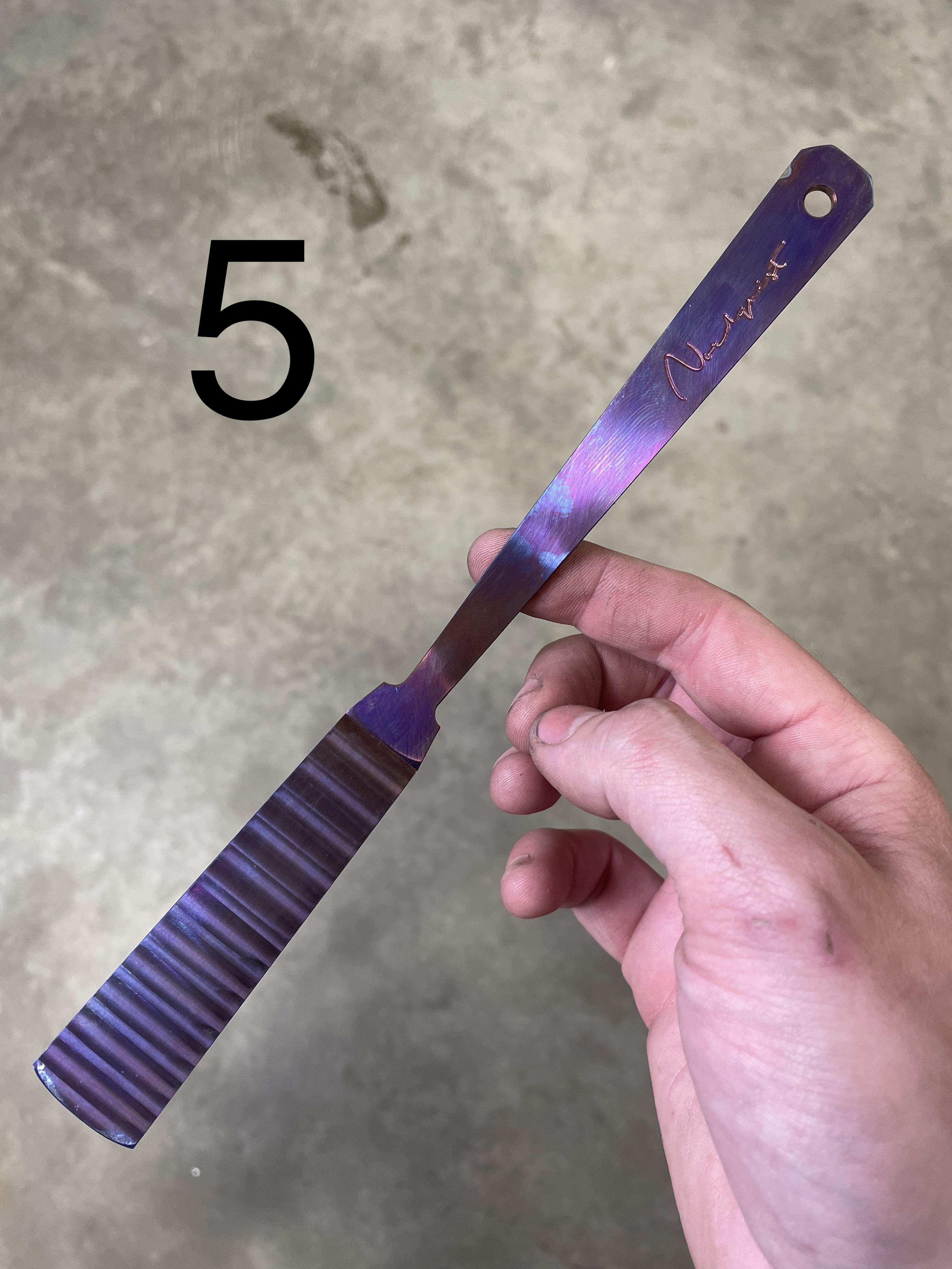 Small Offset Titanium Small Offset Spatula – Nordquist Designs Inc.