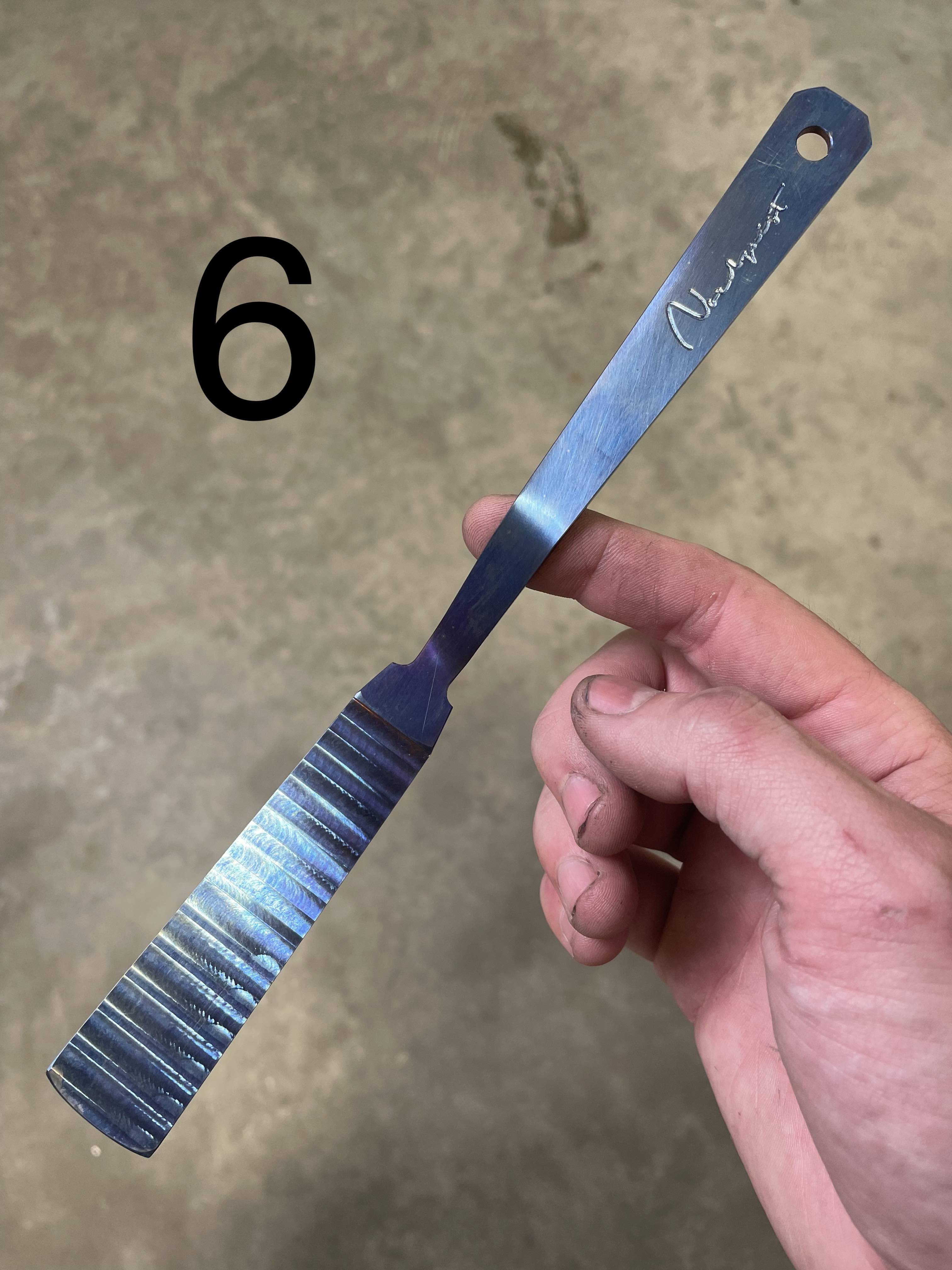 Small Offset Titanium Small Offset Spatula – Nordquist Designs Inc.