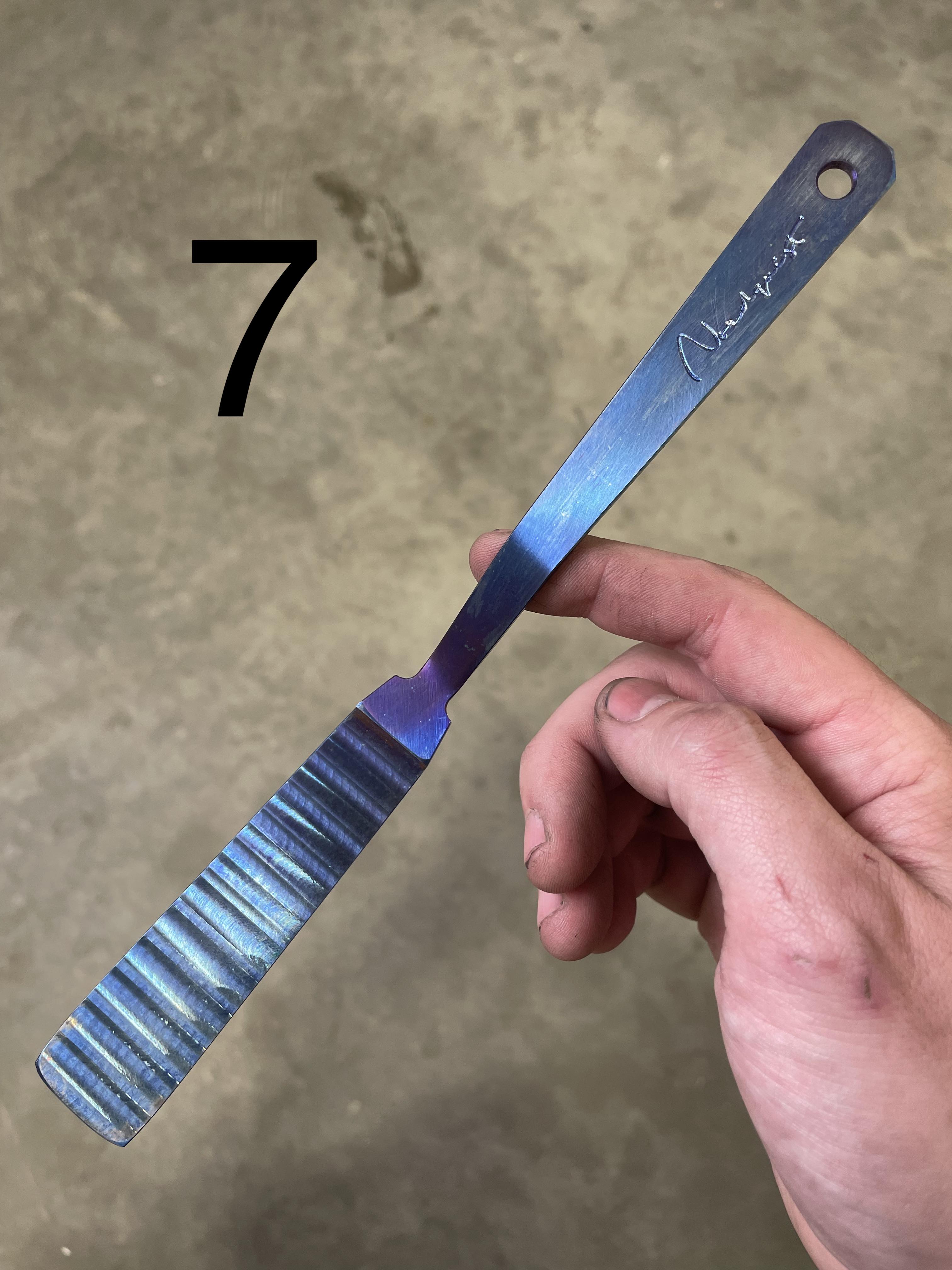 Small Offset Titanium Small Offset Spatula – Nordquist Designs Inc.