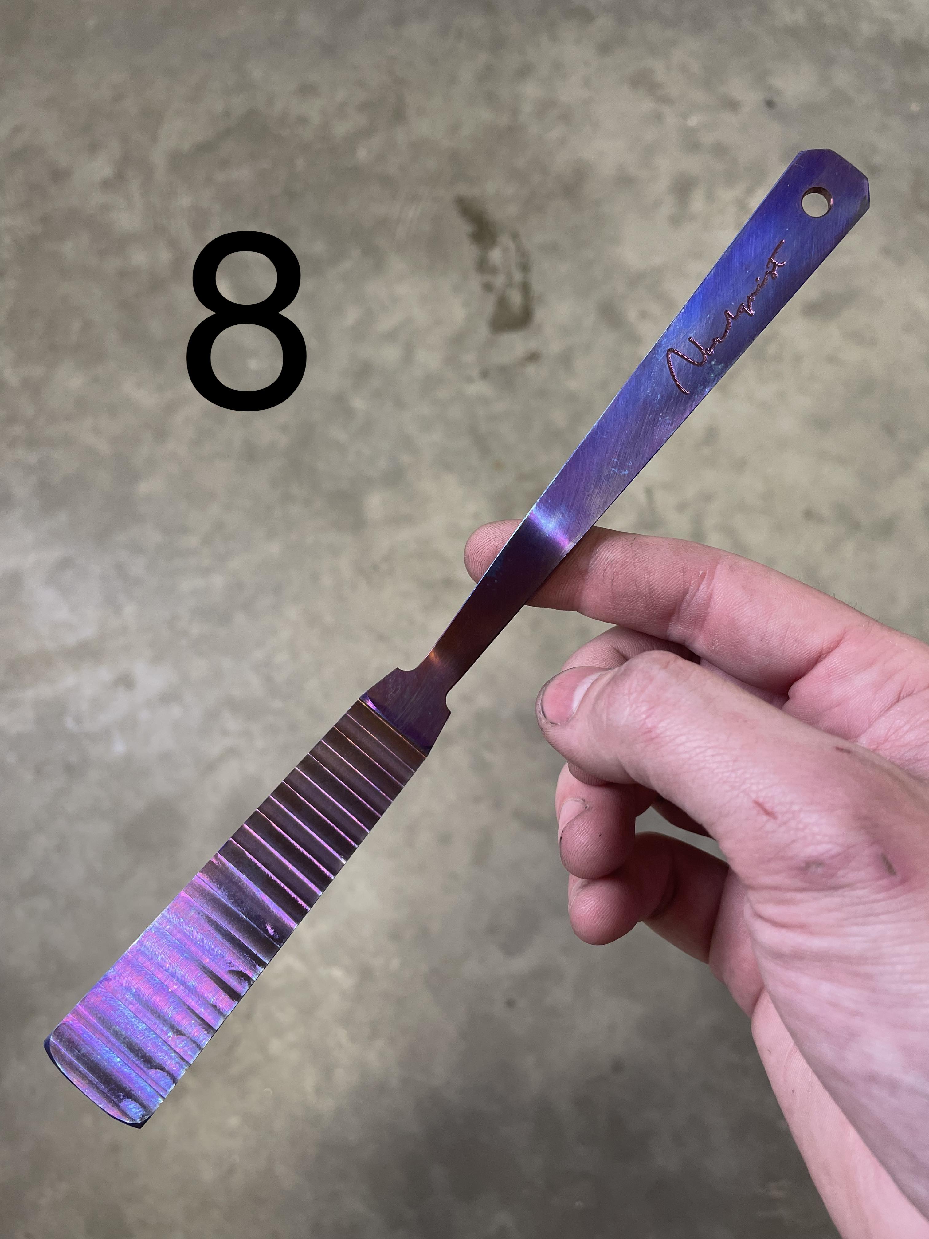 Small Offset Titanium Small Offset Spatula – Nordquist Designs Inc.