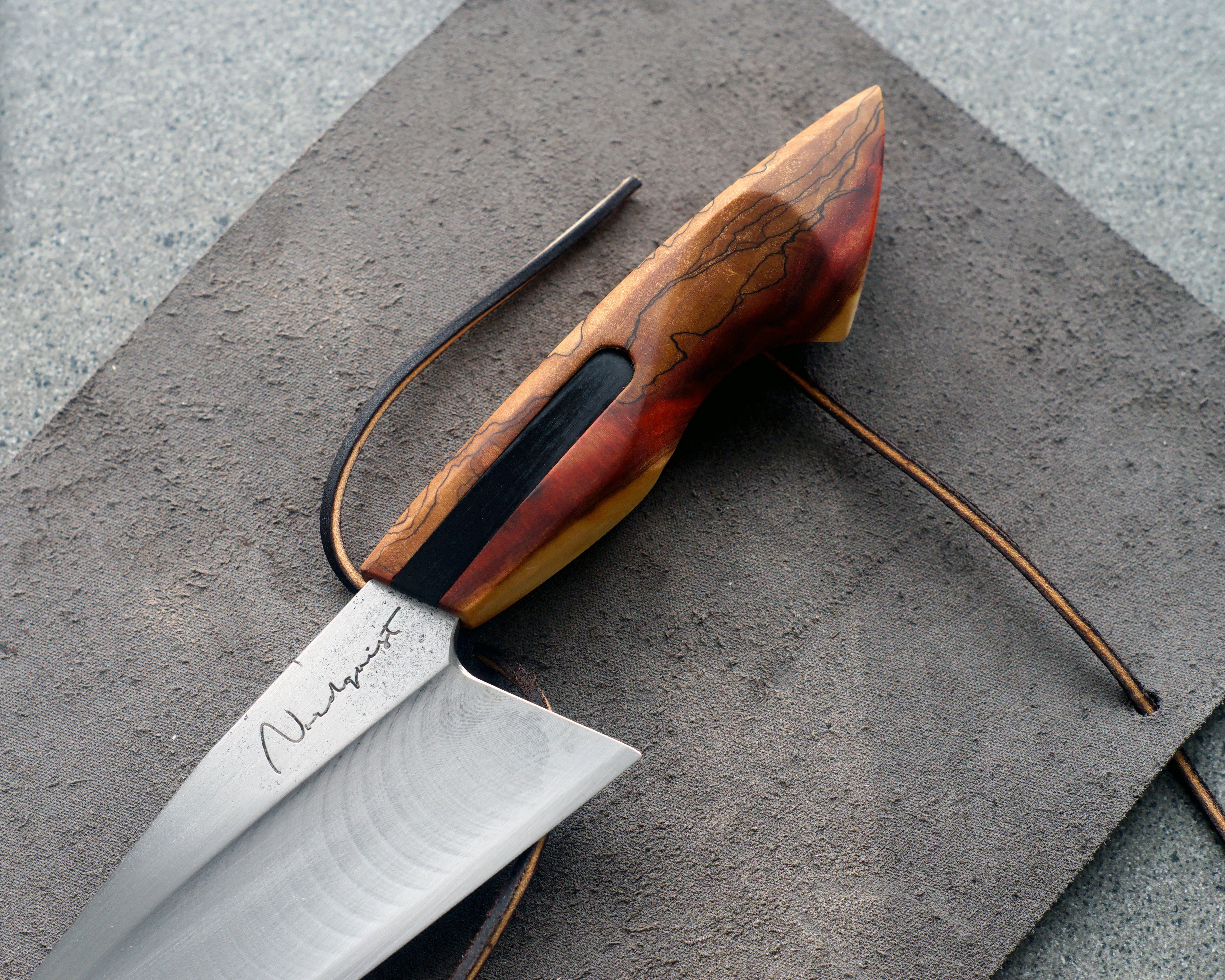 Box Elder Chef's S-Grind Knife