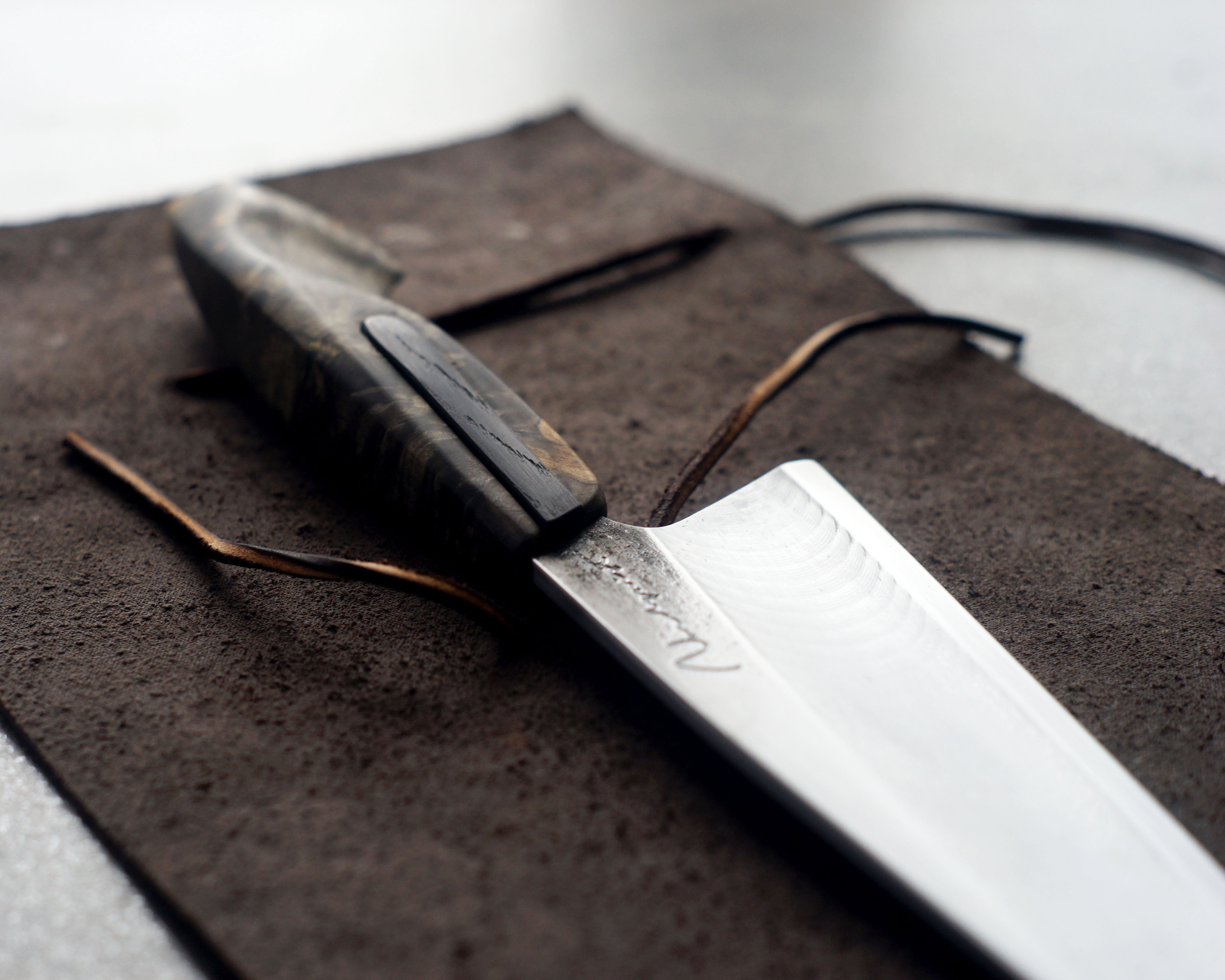 Buckeye Burl S-Grind Chef's Knife