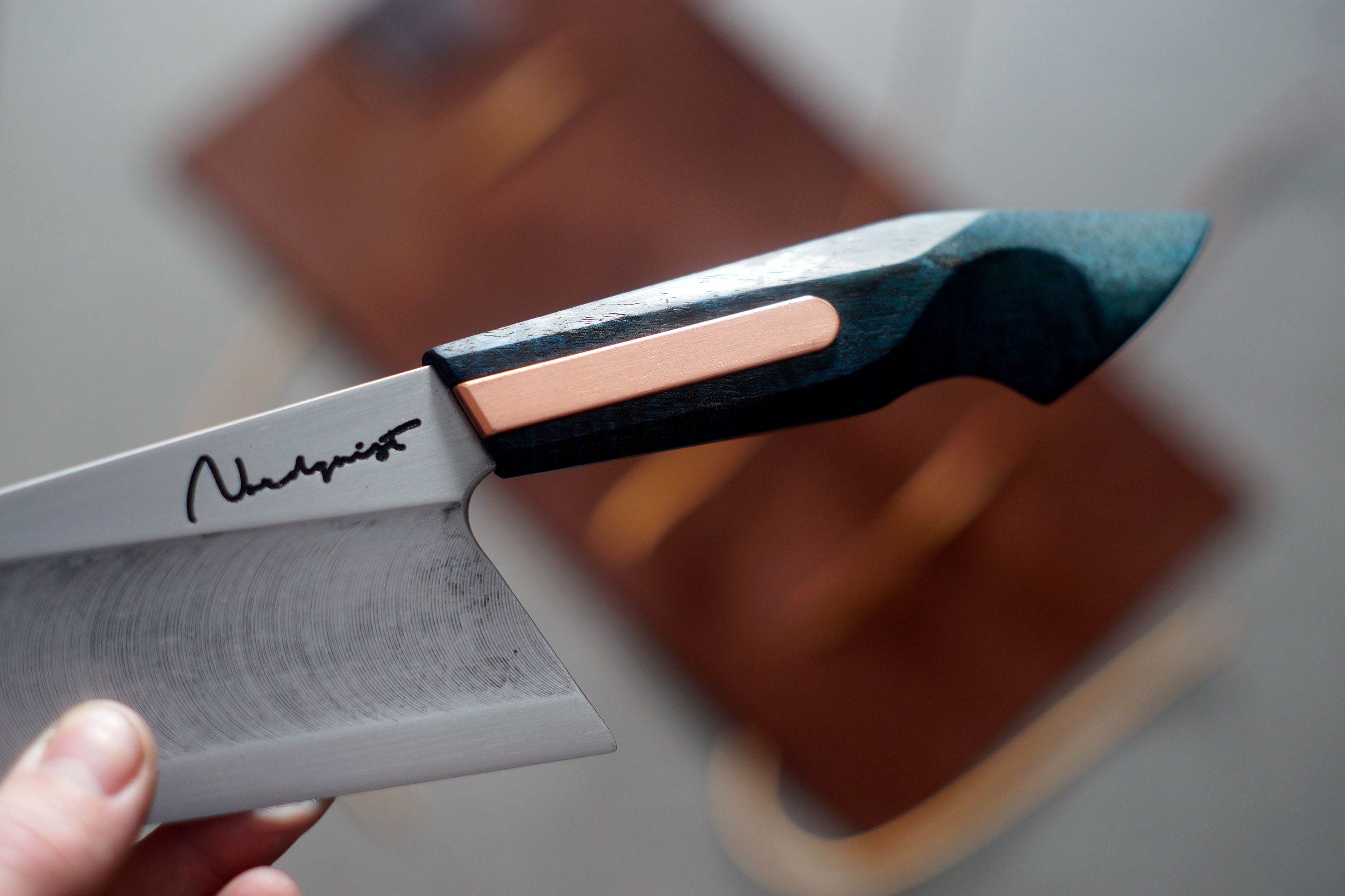 Curly Mango & Copper S-Grind Chefs Knife