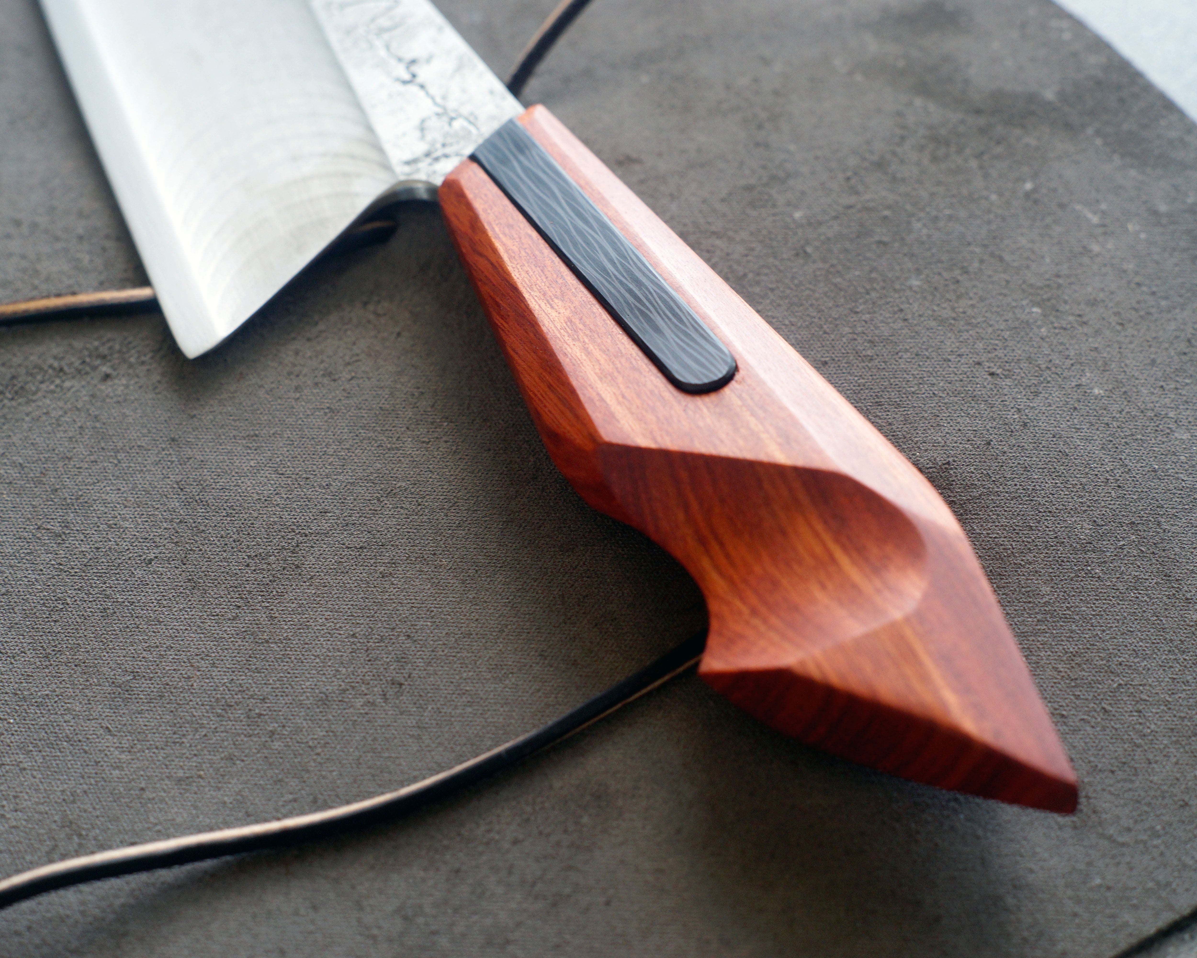 Bloodwood & Carbon Fibre S-Grind Chef's Knife