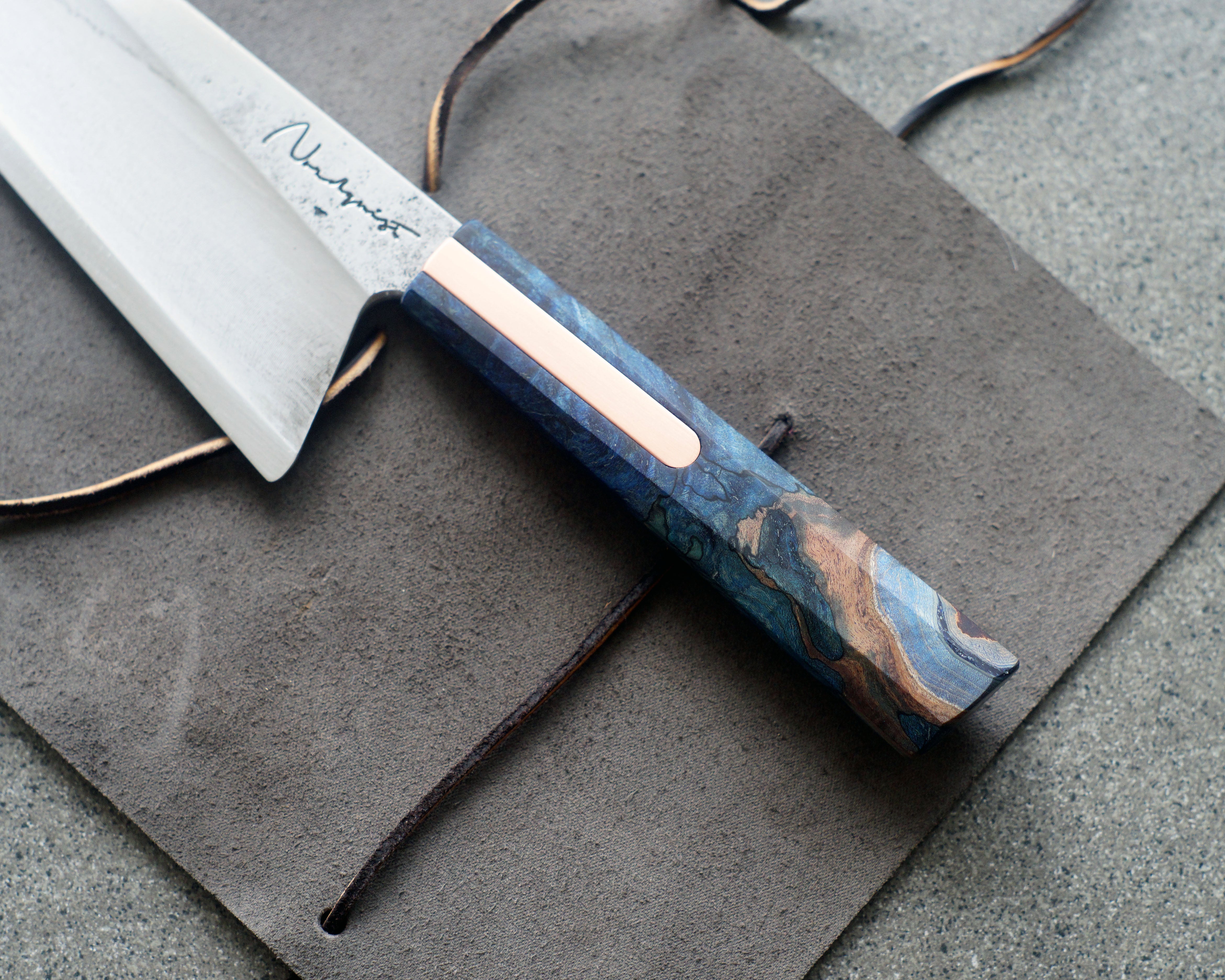 Spalted Maple & Copper S-Grind Gyuto