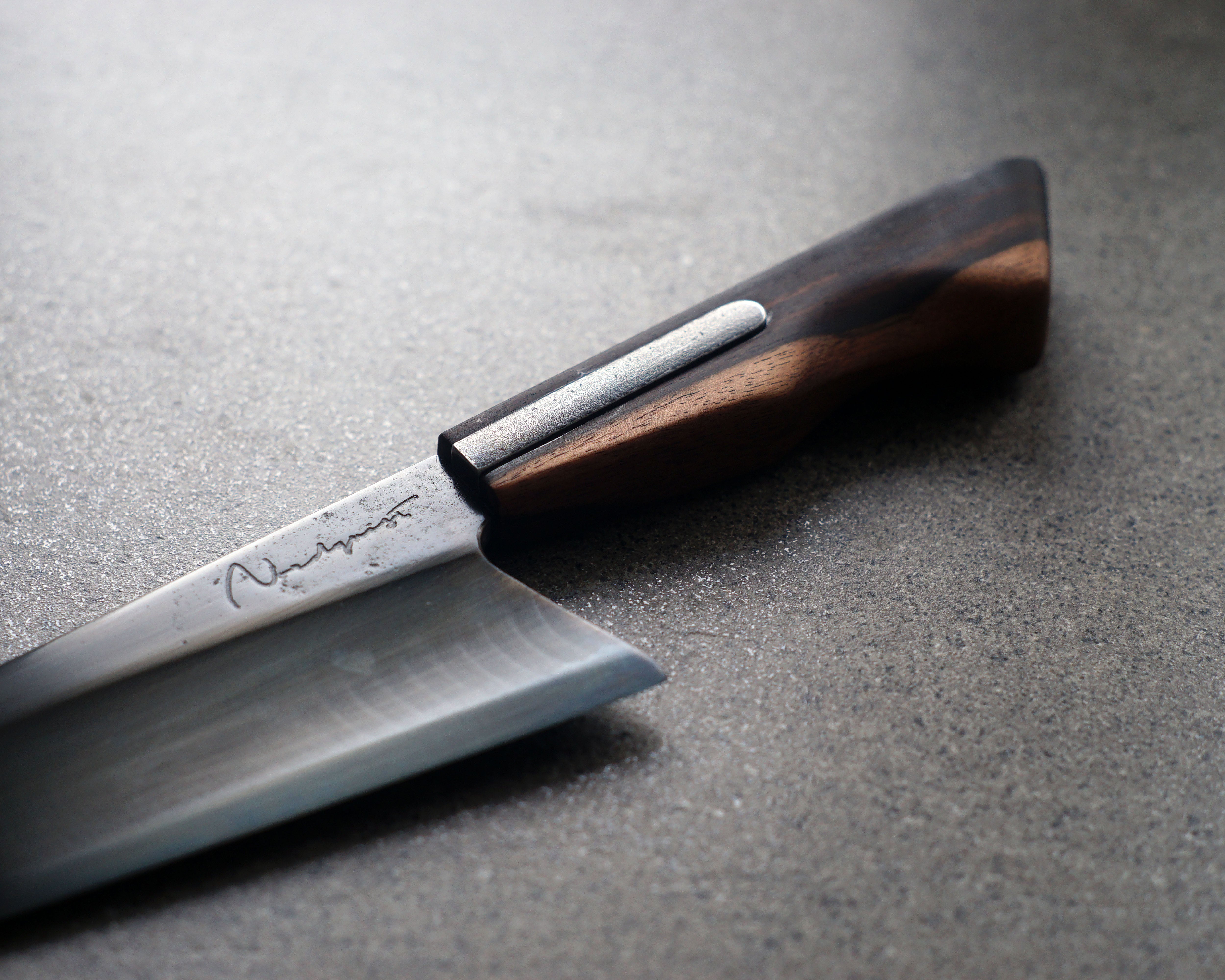 Macassar Ebony & Steel S-Grind Chef's Knife