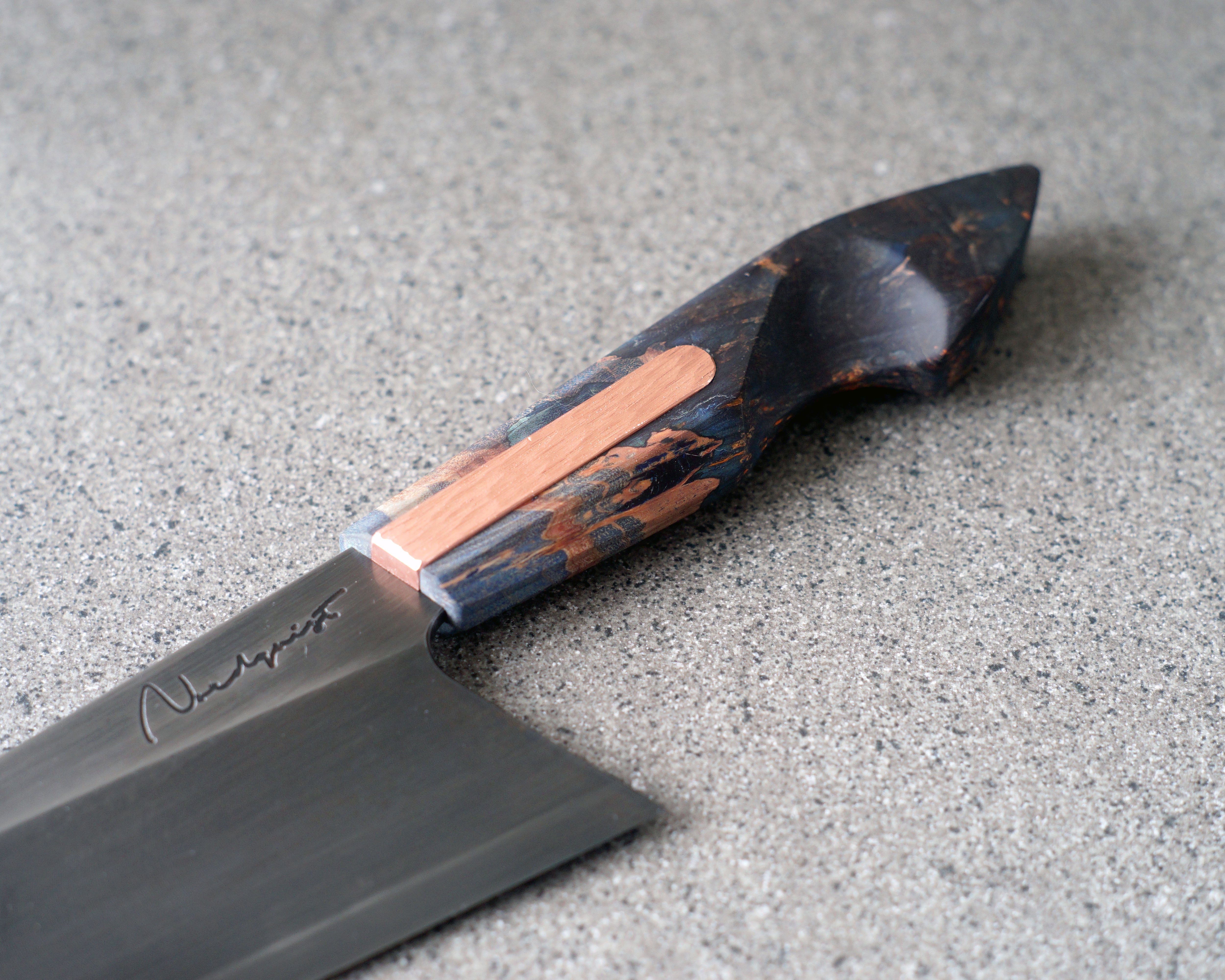 Spalted Maple & Copper S Grind Gyuto
