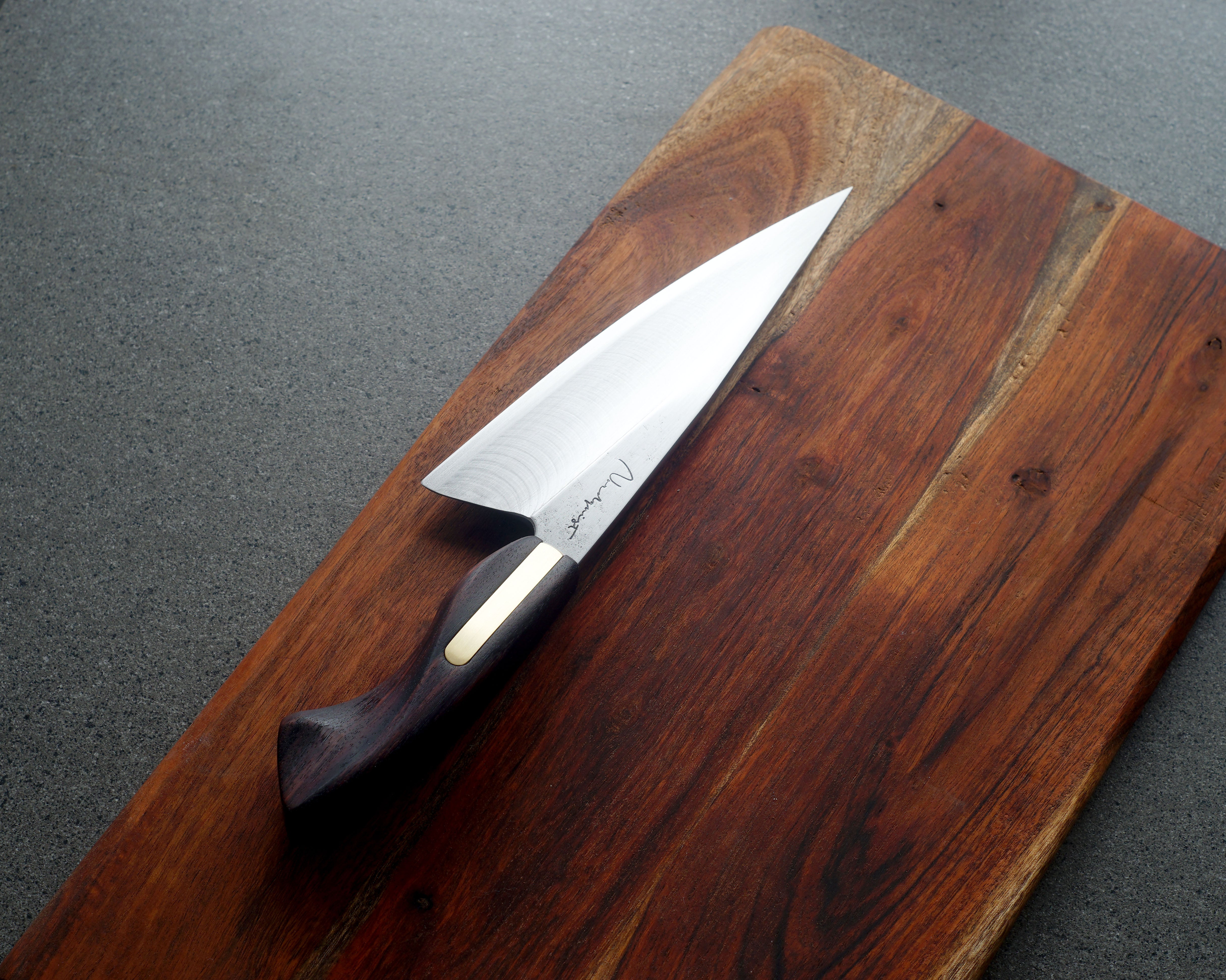 Rosewood & Brass S-Grind Chef's Knife