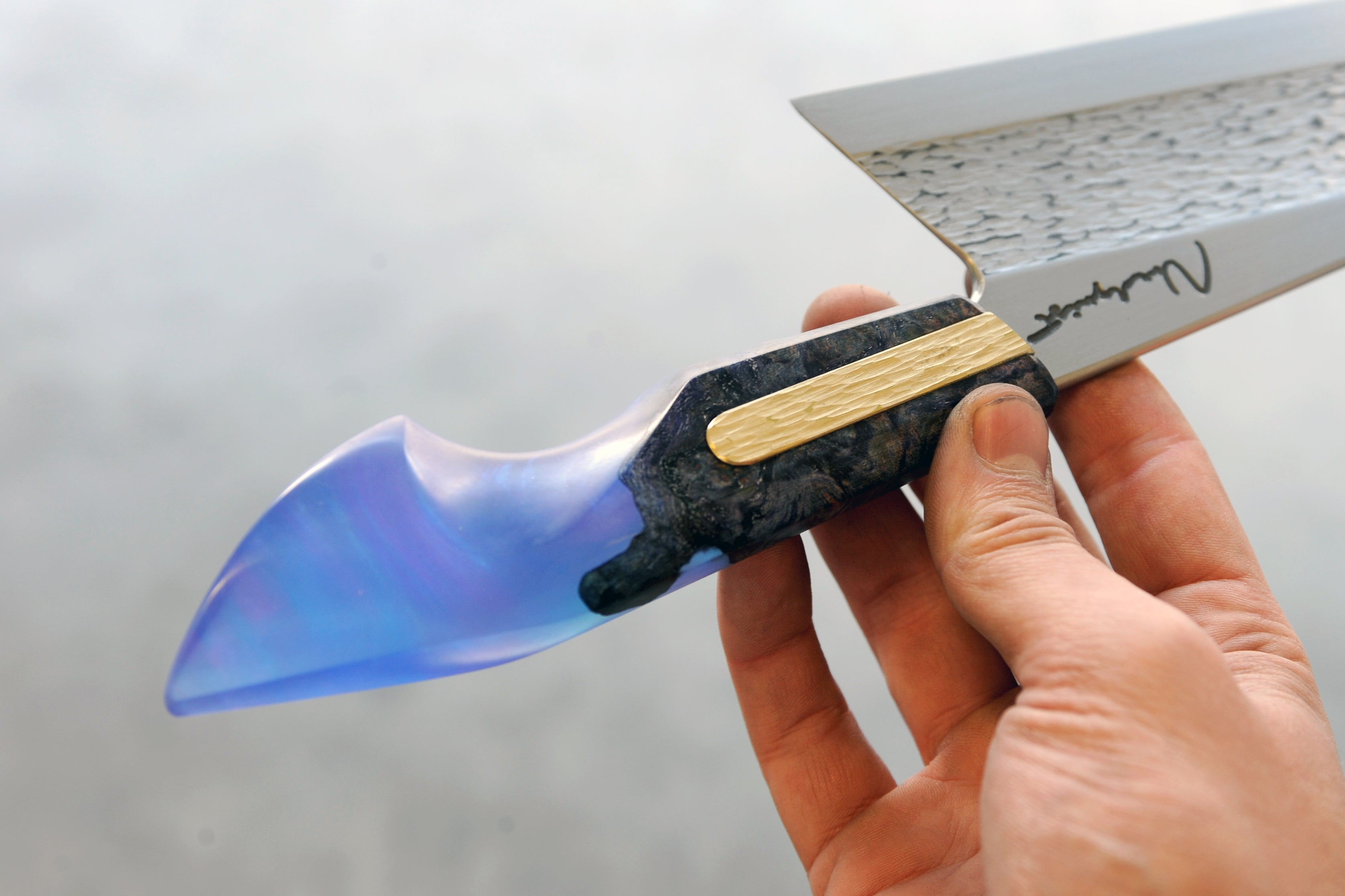 Buy KITCHEN KNIFE GYUTO 6 AEB-L STABILIZED ALDER EBONY G-CUSTOM