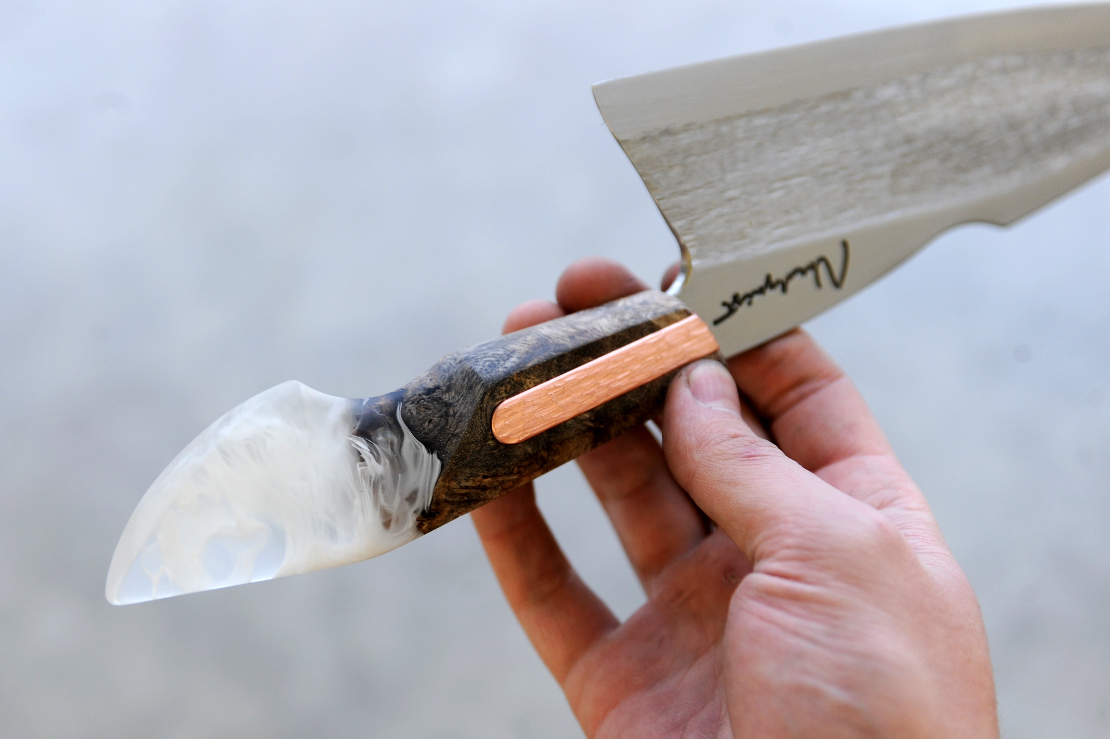 Weru Burl & Copper S-Grind Chef's Knife