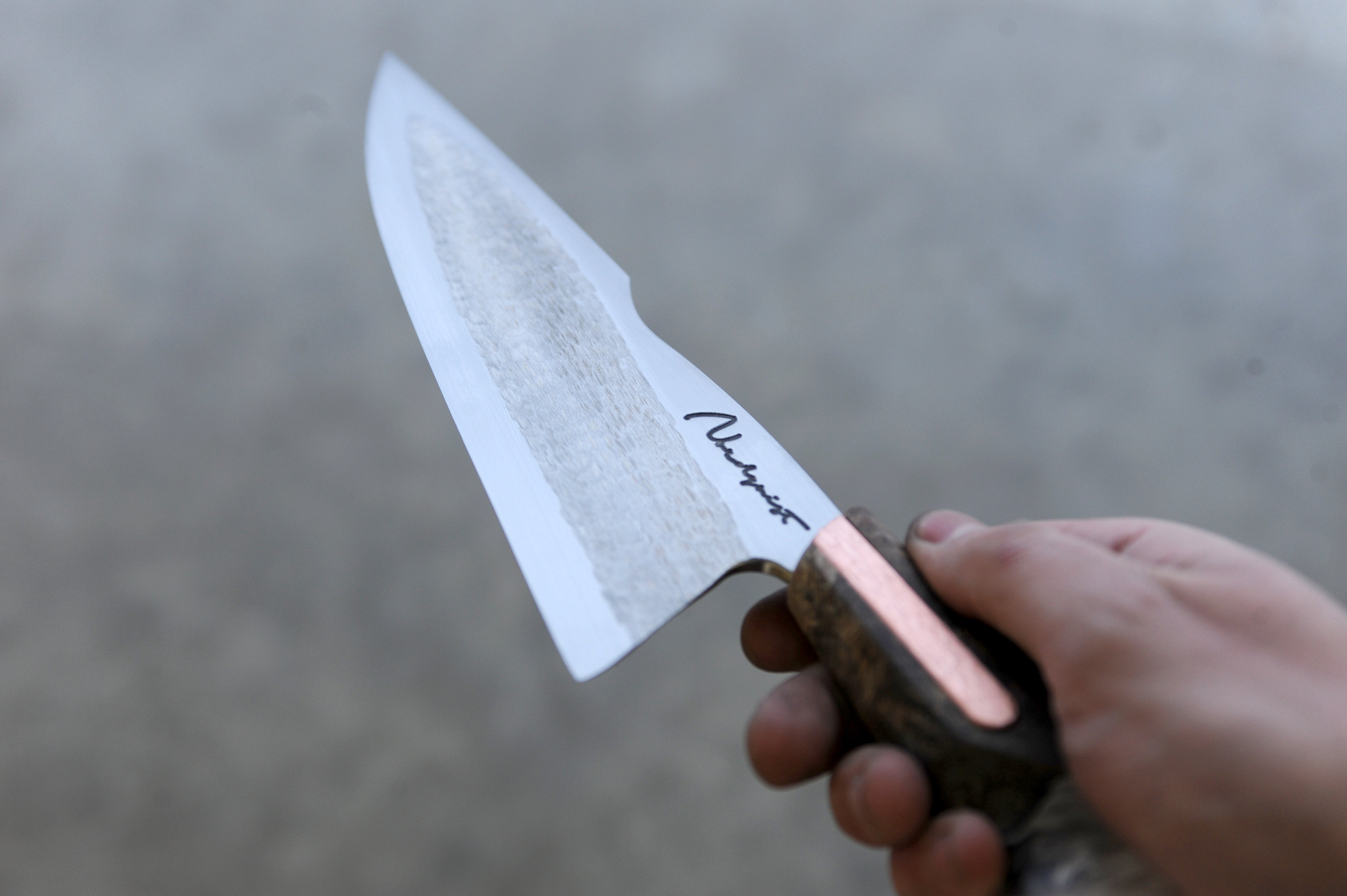 Weru Burl & Copper S-Grind Chef's Knife