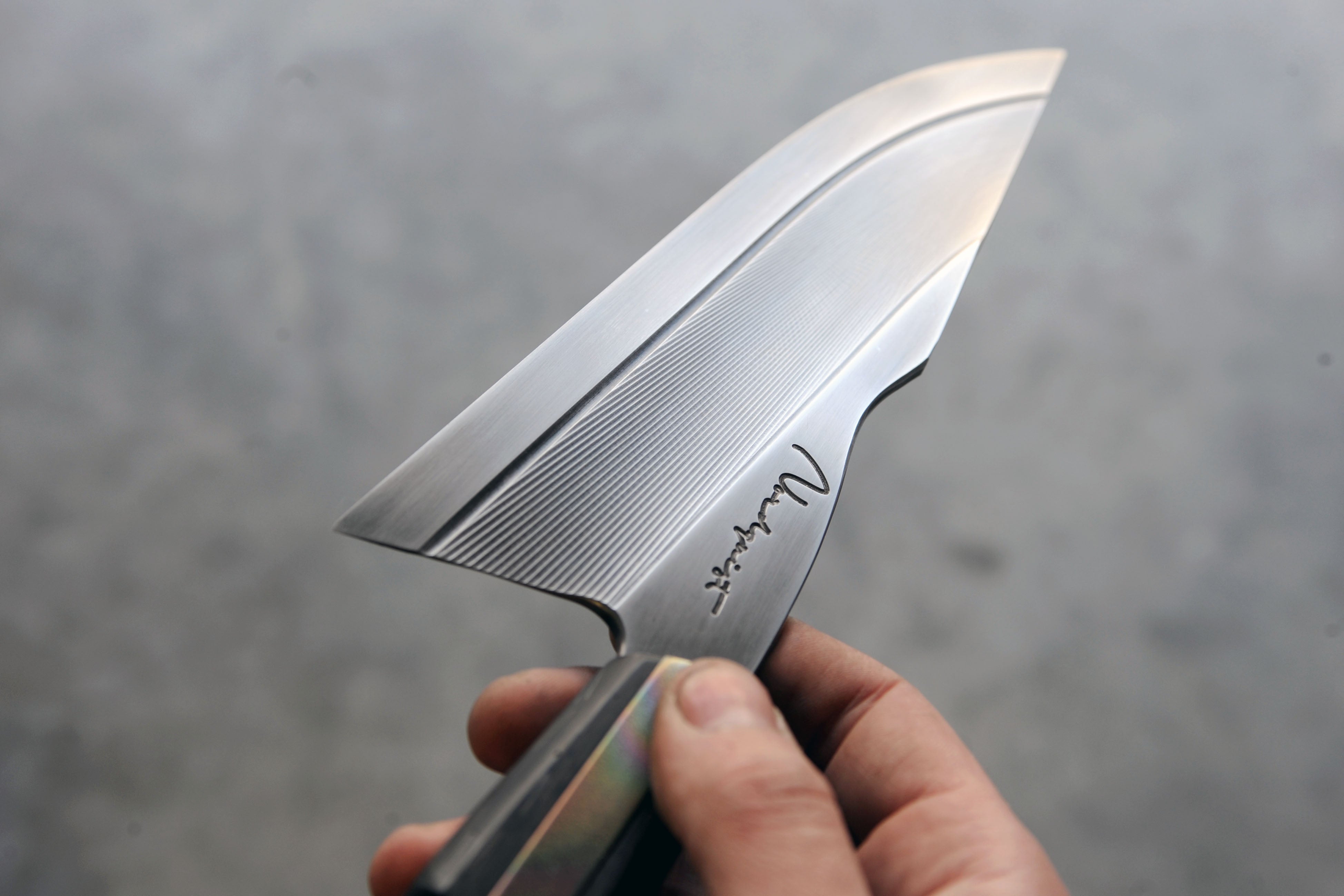 Chopped Carbon Fibre & Titanium S-Grind Chef's Knife