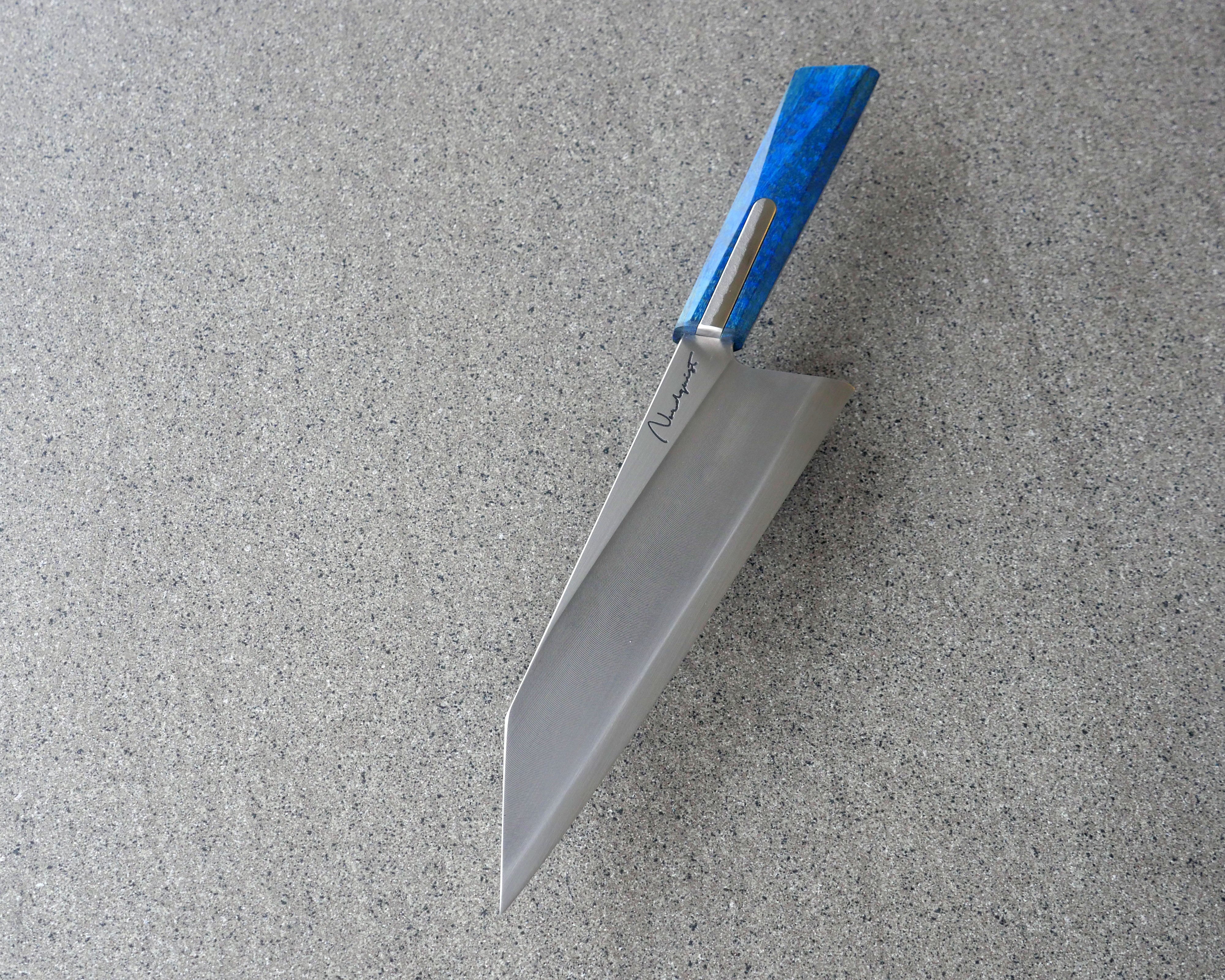 Blue Maple & Stainless Steel S-Grind Gyuto