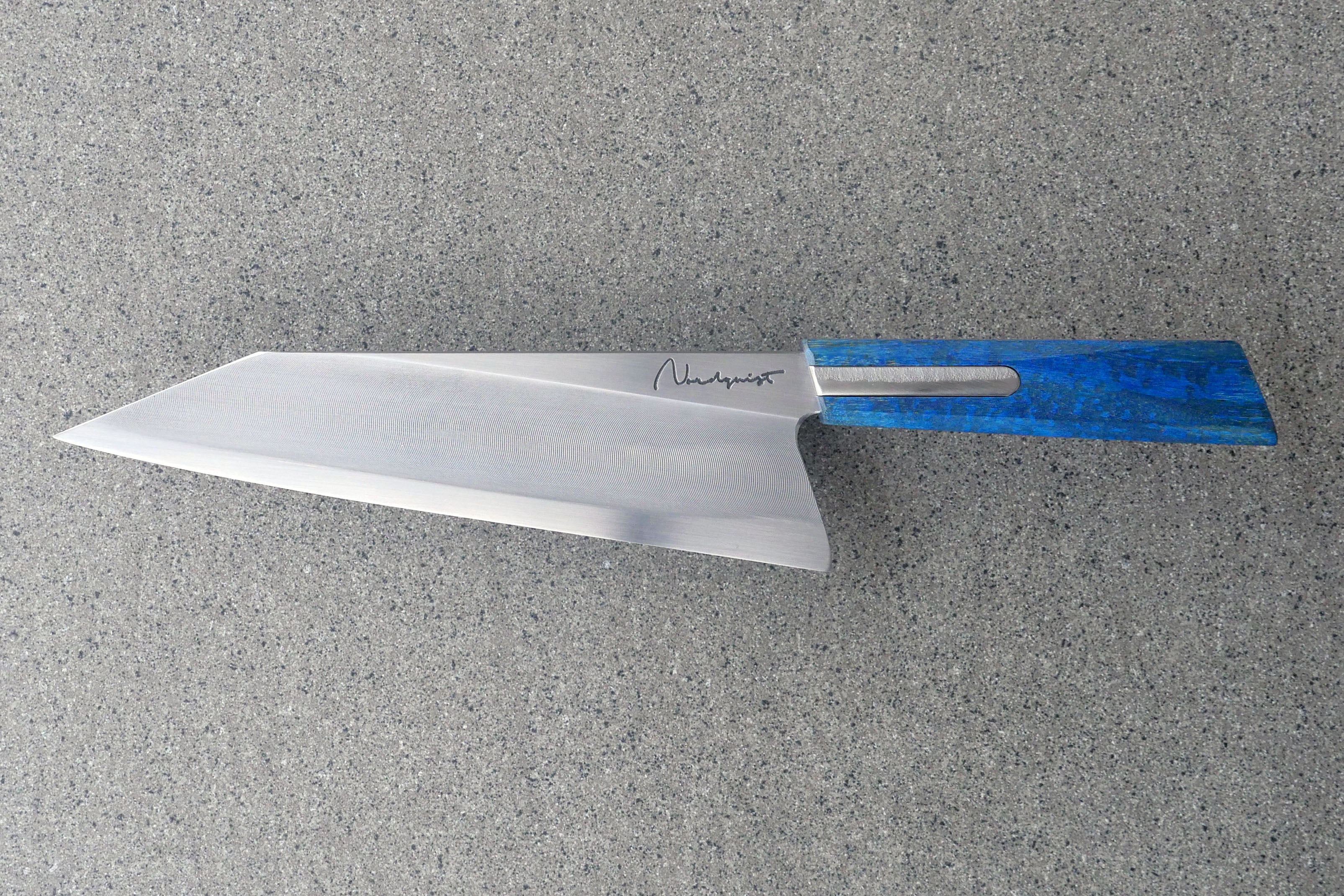 Blue Maple & Stainless Steel S-Grind Gyuto