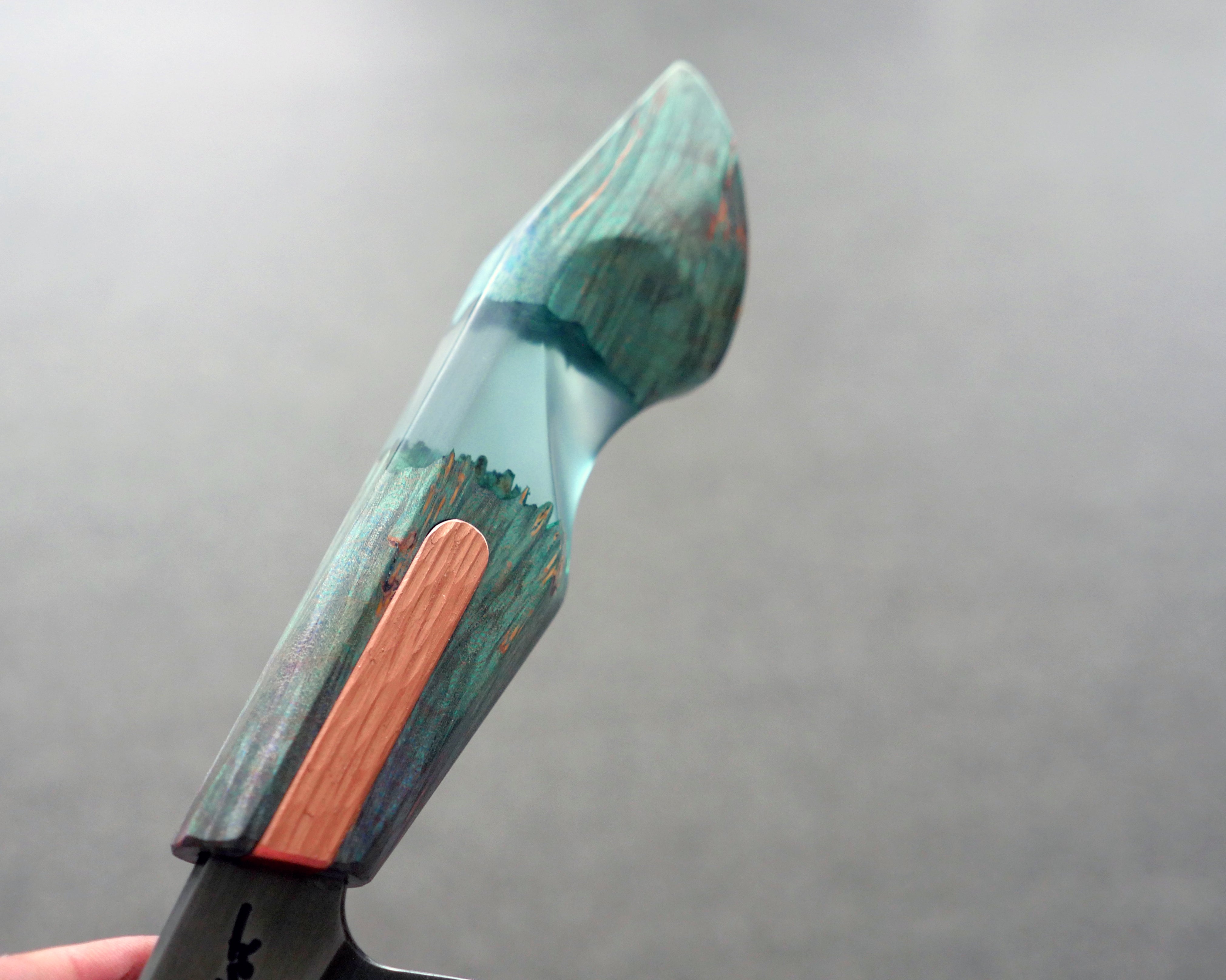 Maple, Resin & Copper S-Grind Chef's Knife